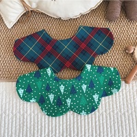 Bavoirs en coton pour bébé unisexe, style coréen, automne, absorbant la transpiration, double face, motifs animaux/dessins animés/à pois, pour nourrissons de 0 à 2 ans