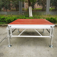 Scène portable amovible en aluminium pour concerts en plein air, montage facile, structures de scène carrées pour événements