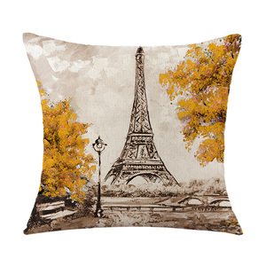 Funda de almohada con estampado de amantes del Big Ben de París, paisaje de ciudad, pintura al óleo, cojines para sala de estar, sofá - Product Image 4