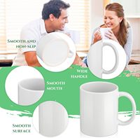 Tasses à café personnalisées DIY de 11 oz, blanches, en céramique, avec revêtement céramique, pour cadeaux d'art de remise de diplôme, artisanat DIY