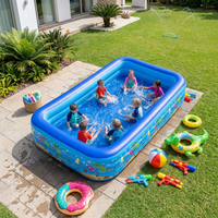 Großer Aufblasbarer Swimmingpool Familiengröße für Erwachsene Kinder Sommer Garten Wasserparty