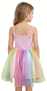 HAOLAN Gonne per Bambine 10-14 Anni in Pizzo Tinta Unita Chiffon Midi Senza Maniche con Volant sulle Spalle Linea ad A Vita Naturale Estive TV/Cinema - Product Image 5