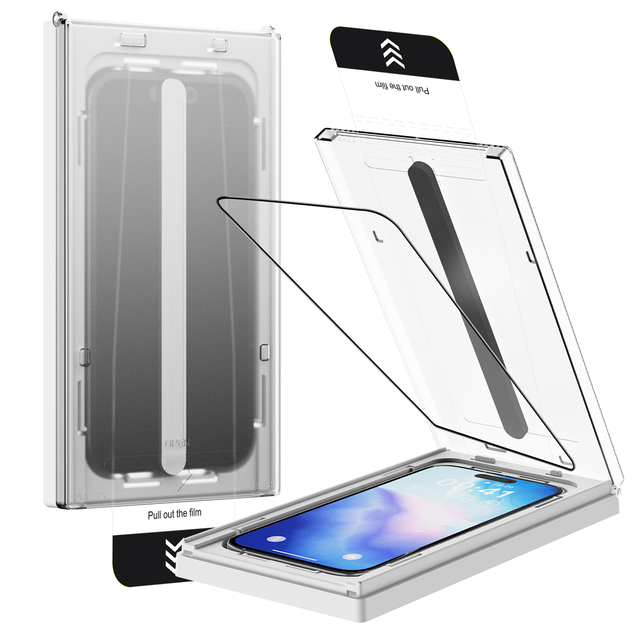 Automatic Dust-Free HD 9H Clear Screen Protectors 3D 3D Tempered Glass Alignment Magic Box for iPhone 17 17 Pro 17 Air 17 Promax