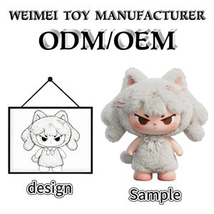 ODM/OEM ASTM certificata Unisex di alta qualità Stand up in vinile peluche bambola giocattolo Custom PVC viso di cotone imbottito animale materiale simpatico divertente - Product Image 1