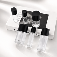 Flacon pulvérisateur de parfum de voyage vide de 10 ml à 50 ml, avec capuchon noir à fermeture rapide, en verre, rechargeable pour usage quotidien, personnalisable