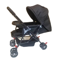 Poussette légère avec plateau à goûter, pliage ultra compact et sac de transport inclus, poussette réversible pour tout-petit et nouveau-né