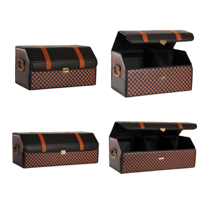 Organizador de Maletero de Coche de Cuero PU, Organizador de Maletero Premium Impermeable, Plegable y Resistente con Tapa - Product Image 2