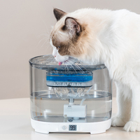 Fontaine à eau automatique pour chat en matériau PC, fontaine à eau pour animaux de compagnie, fontaine à eau potable rechargeable