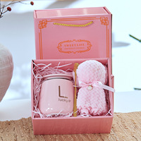 Ensemble cadeau Saint-Valentin et Noël : Mug en céramique imprimable, serviette et ours