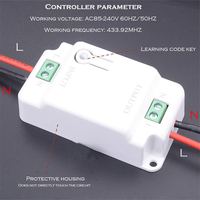 SUMMAO 110V 220V 1/2/3 Gang 433MHz Télécommande Sans Fil RF Récepteur Bouton Panneau de Plafond de Mur lampe Intelligente Poussoir Interrupteur