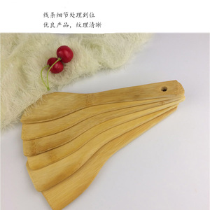 Juego de espátulas de bambú, utensilios de cocina de madera para cocinar, aptos para sartenes antiadherentes, solo lavar a mano. - Product Image 3