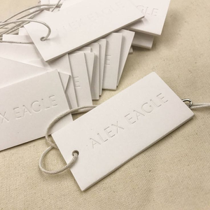 Fashion New Design Embossed Special Gift String Pvc Hangtags Custom logo Shoes Garment Labels hang <b>Tag</b> - Product Image 4