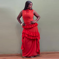 Vêtements féminins transfrontaliers Europe-Amérique 2026 : Nouvelle collection automne, mode africaine et élégance, sans manches, asymétrique