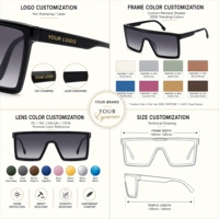 Gafas de Sol Deportivas LMA Fashion con Diseño Rectangular Extra Grande, Protección UV400, Logotipo Personalizado, para Hombre y Mujer