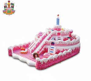 Castillo Inflable de PVC Resistente para Fiestas de Cumpleaños, Trampolín con Tobogán, Parque Infantil Inflable para Niños y Adultos, Alquiler <span class=keywords><strong>Comercial</strong></span> para Fiestas - Product Image 4