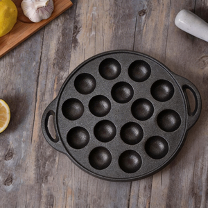Plaque de cuisson ronde en <span class=keywords><strong>fonte</strong></span> à 15 cavités - Machine à takoyaki, livraison rapide, échantillons gratuits et prix d'usine compétitif - Product Image 1