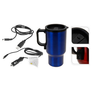 Toptan 16oz bpa ücretsiz çift duvar özel logo paslanmaz çelik elektrikli oto kaloriferi kahve usb kupa ısıtıcı - Product Image 4