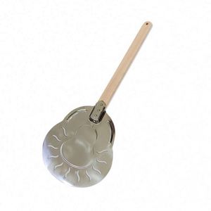 Factory Custom Stainless Steel 7 8 9 Inch Perforated Pizza Spatula With Long Wooden Handle Pizza Peel Shovel Pizza Tools - Product Image 4