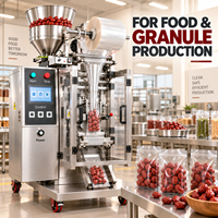 Machine d'emballage DEEPACK pour sachets à soufflets, pour le conditionnement de fruits secs, avec remplissage de produits et confirmation de pliage de film