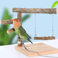 Vente en gros de perchoir debout en bois, aire de jeux amusante, fournitures de cage pour animaux de compagnie, accessoires de volière, produits pour oiseaux