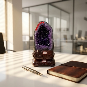Großhandel Shama Marke Hochwertiger Natürlicher Distrito Federal Amethyst Cluster Geode Kathedrale Nahtloser Freiform-Rohstein Liebe - Product Image 3