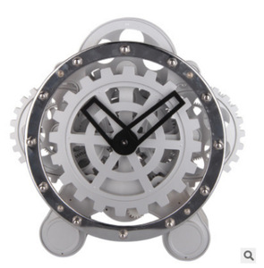 Horloge à engrenages mobiles OEM avec roues, mécanisme d'horloge à engrenages rustique et chiffres romains - Product Image 5