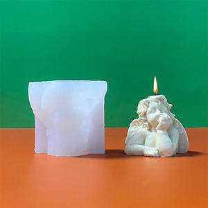 Moule <span class=keywords><strong>en</strong></span> silicone pour bougie aromatique <span class=keywords><strong>en</strong></span> forme de colonne romaine avec petit ange 3D, vente chaude - Product Image 4