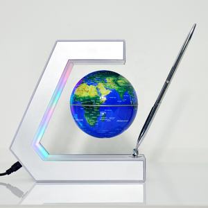 Globe argenté flottant à lévitation magnétique 2025 avec stylo de placage - Product Image 4