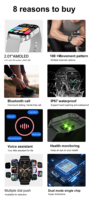 Bracelet intelligent pour adultes, tendance, avec suivi de la fréquence cardiaque, de la pression artérielle et de la santé, appareil portable intelligent pour homme et femme