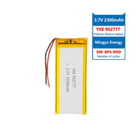 Batteries rechargeables semi-solides YXE UN38.3 3.7V/2300mAh 952777 pour l'électronique grand public, résistantes à la chaleur