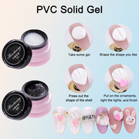 Vente flash Gel de sculpture pour ongles Misscheering |   Clear Sparkle Black |   Design d'art des ongles 3D, manucure française |   Séchage UV/LED