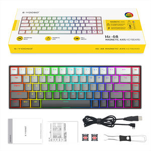 คีย์บอร์ดเกมมิ่งแบบมีสาย 60% รูปแบบ 68 ปุ่ม สวิตช์แม่เหล็กแบบถอดเปลี่ยนได้ - Product Image 4