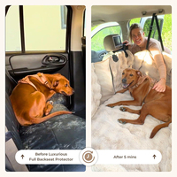 Tapis de voiture extensible en peluche ultra-doux et résistant pour animaux de compagnie - Housse de siège universelle pour chiens et humains