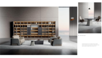 Bureau de réception de luxe moderne personnalisable haut de gamme avec plateau en bois, station de brassage minimaliste moderne pour villa, maison, ou salon de PDG