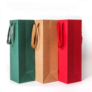 Sacchetto regalo di moda all'ingrosso di vendita calda affari di stile conciso <span class=keywords><strong>e</strong></span> sacchetto di <span class=keywords><strong>carta</strong></span> gli individui stampano loghi sacchetto di <span class=keywords><strong>carta</strong></span> di vino di lusso - Product Image 3