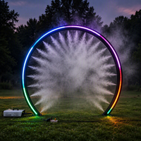 Arche lumineuse LED ZKAI pour festival de musique, support de toile de fond, tunnel de brouillard à jet de métal RGB pour mariages et événements festifs