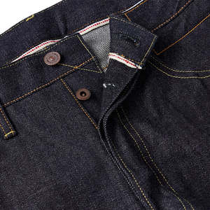 Vaqueros de mezclilla japonesa selvedge personalizados, con borde rojo, 100% algodón, lavados, ODM, con remaches, clásicos, lisos, para hombre, de alta calidad, al por mayor, para invierno - Product Image 2
