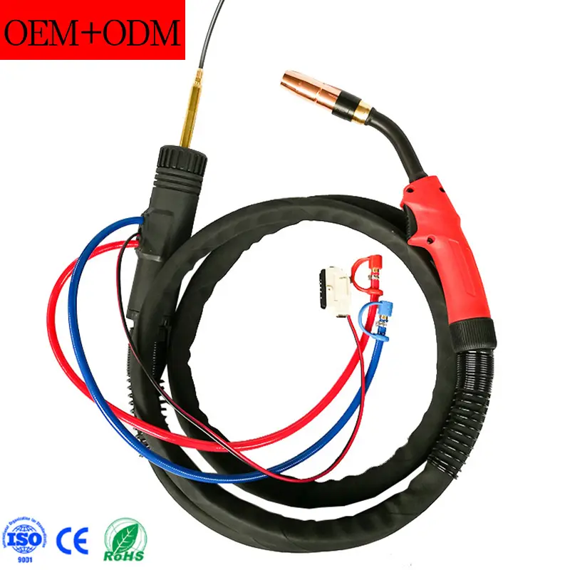 Certificazione CE connettore MIG red handle torcia per saldatura AW5000 torcia per saldatura completa torcia mig raffreddata ad acqua