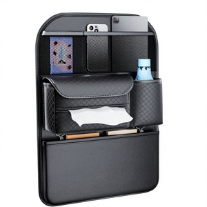 Organisateur de siège arrière de voiture haute capacité avec protection universelle anti-coup de pied en cuir PVC pour véhicules - Product Image 1