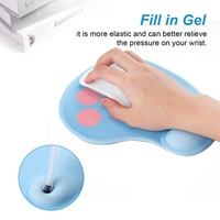Tapis de souris personnalisé en tissu, motif dessin animé, confortable, avec repose-poignet en gel, pour le jeu, le PC, le bureau et la maison