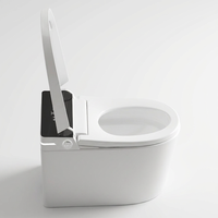 WC intelligent mural minimaliste et écologique avec bidet intégré, double chasse, siphon en P, télécommande et siège chauffant pour petites salles de bain