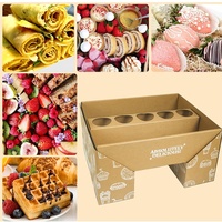 Boîte alimentaire en papier de luxe prête à l'emploi, emballage haut de gamme pour traiteur, pour fêtes et pique-niques, jetable et biodégradable, boîtes personnalisées