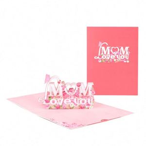 Handmade Paper Gifts <b>I</b> <b>Love</b> <b>Mum</b> 3D Pop-Up Mothers Day Greeting Cards - Product Image 1