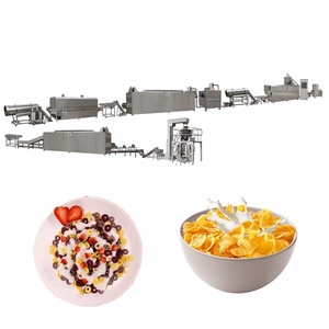 Ligne de production entièrement automatique de céréales de petit déjeuner en flocons de maïs en acier inoxydable de qualité alimentaire 220V haute productivité - Product Image 1