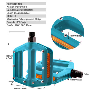 Pédale de vélo ultralégère en nylon et plastique JOYSUN avec rivets CP, <span class=keywords><strong>axe</strong></span> 9/16 pour BMX, cruisers, vélos pour enfants, VTT et vélos de route - Product Image 3
