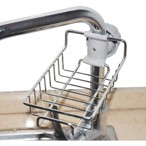 Sky-Touch ชั้นเดียวสีดำสีเทาก๊อกน้ำสแตนเลสจัดเก็บชั้นวางของแคดดี้อ่างล้างจานอุปกรณ์ก๊อกน้ำห้องครัว - Product Image 1