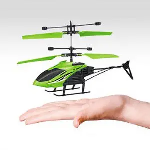 Dual Control Hand Sensor Flying Helicopter Infrared induction Mini Rc Flyer Copter with Lights