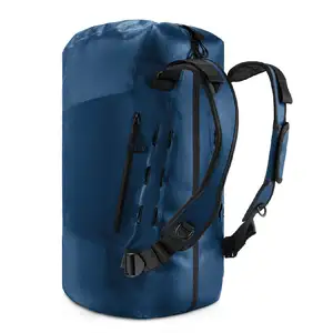 Tas ransel olahraga Label pribadi dengan pemisah basah kering tas malam perjalanan pria tas Gym tahan air Logo