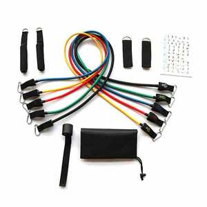 ホームジム機器セットスポーツチューブジムエクササイズセットヨガフィットネス11個レジスタンスバンド - Product Image 5