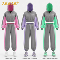 Fabricants de vêtements – Nouveauté 2026 : Ensemble 2 pièces streetwear pour femme, comprenant un sweat à capuche court zippé et un pantalon de jogging – Tenue de sport personnalisée